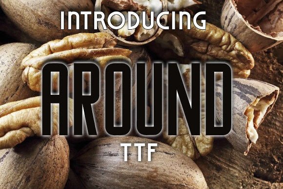 Around Display Typeface for Modern Web Design and Branding