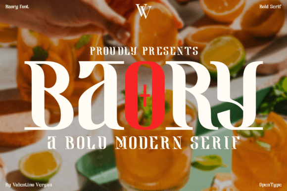 Baory Typeface: Bold Gothic Serif for Handmade Branding