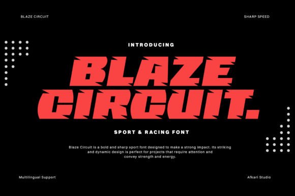 Blaze Circuit: High-Octane Display Fonts for Bold Crafts