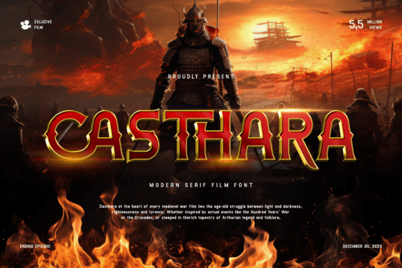Casthara: The Bold Cinematic Typeface for High-Impact Web Design