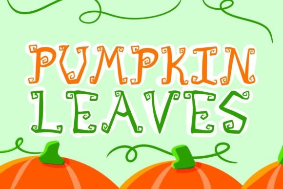 Pumpkin Leaves: A Creative Display Font for Editorial Design