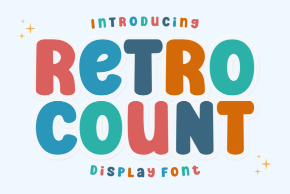 Retro Count: A Bold Display Font for Creative Branding Projects