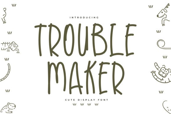 Trouble Maker: A Playful Display Font for Authentic Branding